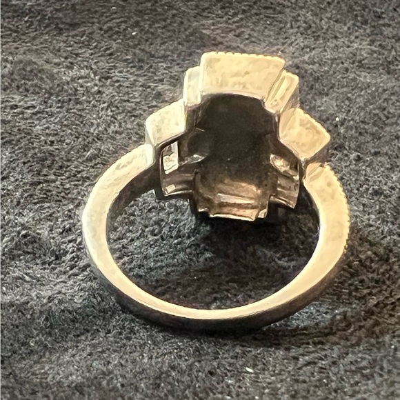 JUDITH JACK MARQUISATE AND BLACK ONYX COCKTAIL RING - Picture 4 of 4